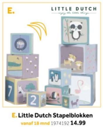 Aanbiedingen Little dutch stapelblokken - Little Dutch - Geldig van 14/10/2019 tot 08/12/2019 bij Intertoys