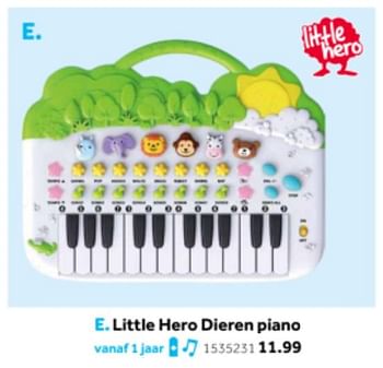 Aanbiedingen Little hero dieren piano - Little Hero - Geldig van 14/10/2019 tot 08/12/2019 bij Intertoys