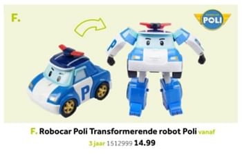 Aanbiedingen Robocar poli transformerende robot poli v - Robocar Poli  - Geldig van 14/10/2019 tot 08/12/2019 bij Intertoys