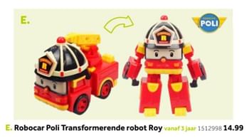 Aanbiedingen Robocar poli transformerende robot roy - Robocar Poli  - Geldig van 14/10/2019 tot 08/12/2019 bij Intertoys