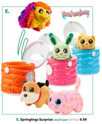 Aanbiedingen Springlings surprise - Huismerk - Intertoys - Geldig van 14/10/2019 tot 08/12/2019 bij Intertoys