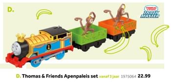 Aanbiedingen Thomas + friends apenpaleis set - Thomas &amp; Friends - Geldig van 14/10/2019 tot 08/12/2019 bij Intertoys