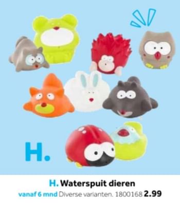 Aanbiedingen Waterspuit dieren - Huismerk - Intertoys - Geldig van 14/10/2019 tot 08/12/2019 bij Intertoys