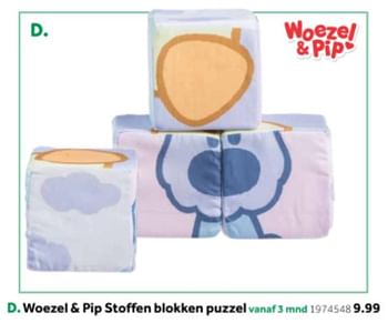 Aanbiedingen Woezel + pip stoffen blokken puzzel - Woezel en Pip - Geldig van 14/10/2019 tot 08/12/2019 bij Intertoys