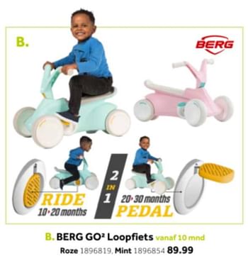 Aanbiedingen Berg go2 loopfiets - Berg - Geldig van 14/10/2019 tot 08/12/2019 bij Intertoys