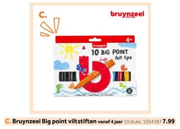 Aanbiedingen Bruynzeel big point viltstiften - Bruynzeel - Geldig van 14/10/2019 tot 08/12/2019 bij Intertoys