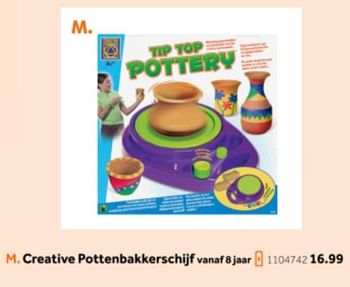 Aanbiedingen Creative pottenbakkerschijf - Creative - Geldig van 14/10/2019 tot 08/12/2019 bij Intertoys