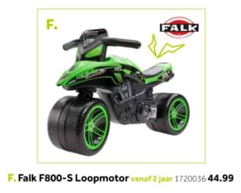 Aanbiedingen Falk f800-s loopmotor - Falk - Geldig van 14/10/2019 tot 08/12/2019 bij Intertoys