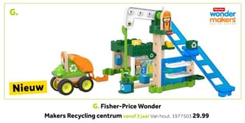 Aanbiedingen Fisher-price wonder makers recycling centrum - Fisher-Price - Geldig van 14/10/2019 tot 08/12/2019 bij Intertoys