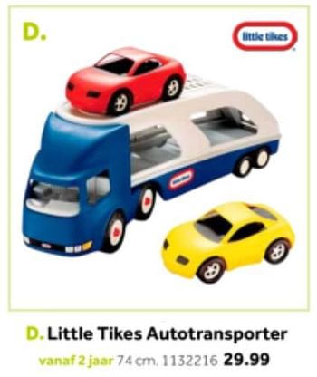 Aanbiedingen Little tikes autotransporter - Little Tikes - Geldig van 14/10/2019 tot 08/12/2019 bij Intertoys