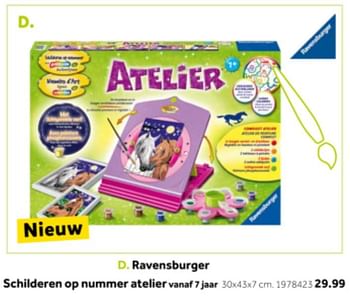 Aanbiedingen Ravensburger schilderen op nummer atelier - Ravensburger - Geldig van 14/10/2019 tot 08/12/2019 bij Intertoys