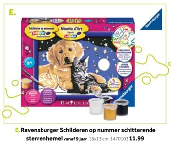 Aanbiedingen Ravensburger schilderen op nummer schitterende sterrenhemel - Ravensburger - Geldig van 14/10/2019 tot 08/12/2019 bij Intertoys