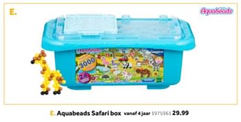 Aanbiedingen Aquabeads safari box - Aquabeads - Geldig van 14/10/2019 tot 08/12/2019 bij Intertoys