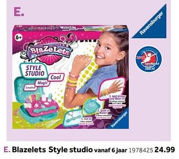 Aanbiedingen Blazelets style studio - Ravensburger - Geldig van 14/10/2019 tot 08/12/2019 bij Intertoys