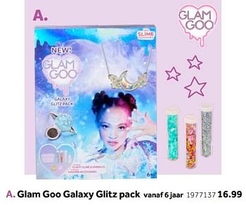 Aanbiedingen Glam goo galaxy glitz pack - Glam Goo - Geldig van 14/10/2019 tot 08/12/2019 bij Intertoys