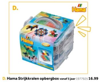 Aanbiedingen Hama strijkkralen opbergbox - Hama - Geldig van 14/10/2019 tot 08/12/2019 bij Intertoys