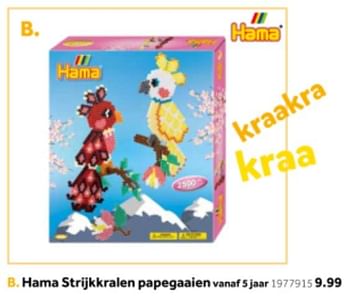 Aanbiedingen Hama strijkkralen papegaaien - Hama - Geldig van 14/10/2019 tot 08/12/2019 bij Intertoys