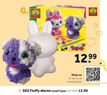 Aanbiedingen Ses fluffy dieren - SES - Geldig van 14/10/2019 tot 08/12/2019 bij Intertoys