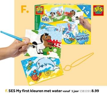 Aanbiedingen Ses my first kleuren met water - SES - Geldig van 14/10/2019 tot 08/12/2019 bij Intertoys