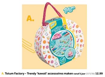 Aanbiedingen Totum factory - trendy kawaii accessoires maken - Totum - Geldig van 14/10/2019 tot 08/12/2019 bij Intertoys