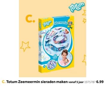 Aanbiedingen Totum zeemeermin sieraden maken - Totum - Geldig van 14/10/2019 tot 08/12/2019 bij Intertoys