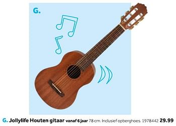 Aanbiedingen Jollylife houten gitaar - Huismerk - Intertoys - Geldig van 14/10/2019 tot 08/12/2019 bij Intertoys