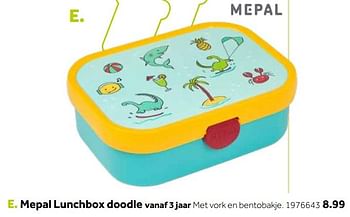 Aanbiedingen Mepal lunchbox doodle - Mepal - Geldig van 14/10/2019 tot 08/12/2019 bij Intertoys