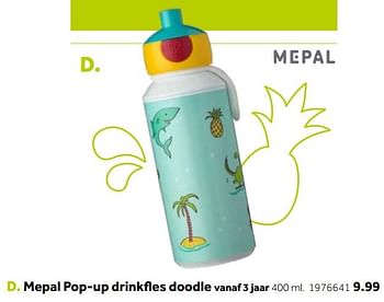 Aanbiedingen Mepal pop-up drinkfles doodle - Mepal - Geldig van 14/10/2019 tot 08/12/2019 bij Intertoys