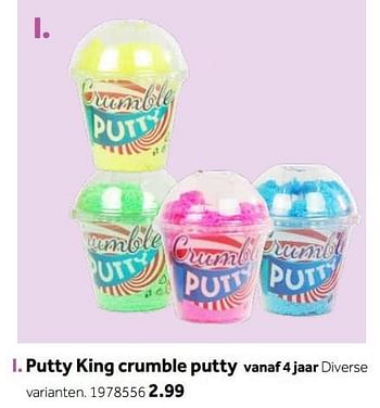 Aanbiedingen Putty king crumble putty - Huismerk - Intertoys - Geldig van 14/10/2019 tot 08/12/2019 bij Intertoys