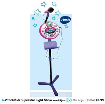 Aanbiedingen Vtech kidi superstar light show - Vtech - Geldig van 14/10/2019 tot 08/12/2019 bij Intertoys