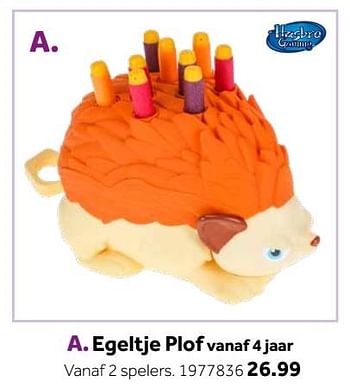 Aanbiedingen Egeltje plof - Hasbro - Geldig van 14/10/2019 tot 08/12/2019 bij Intertoys