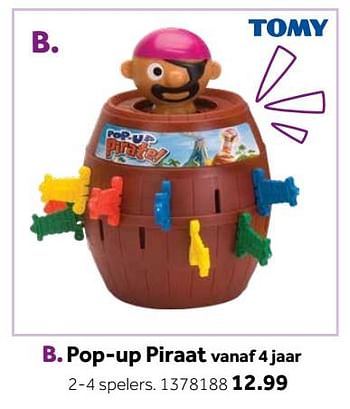 Aanbiedingen Pop-up piraat - Tomy - Geldig van 14/10/2019 tot 08/12/2019 bij Intertoys