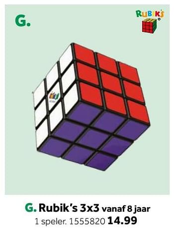 Aanbiedingen .rubik`s 3x3 - Rubik's - Geldig van 14/10/2019 tot 08/12/2019 bij Intertoys