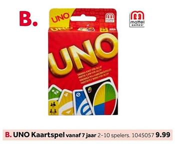 Aanbiedingen Uno kaartspel - Mattel - Geldig van 14/10/2019 tot 08/12/2019 bij Intertoys