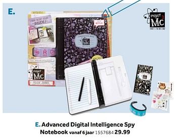 Aanbiedingen Advanced digital intelligence spy notebook - Project MCÂ² - Geldig van 14/10/2019 tot 08/12/2019 bij Intertoys