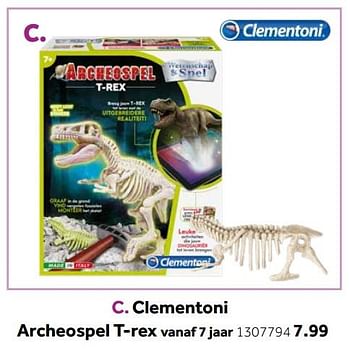 Aanbiedingen Clementoni archeospel t-rex - Clementoni - Geldig van 14/10/2019 tot 08/12/2019 bij Intertoys