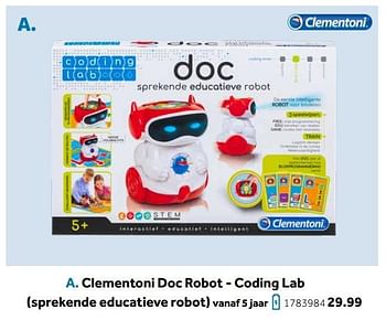 Aanbiedingen Clementoni doc robot - coding lab - Clementoni - Geldig van 14/10/2019 tot 08/12/2019 bij Intertoys