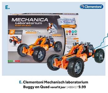 Aanbiedingen Clementoni mechanisch laboratorium buggy en quad - Clementoni - Geldig van 14/10/2019 tot 08/12/2019 bij Intertoys