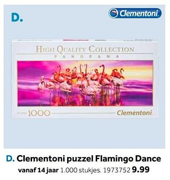 Aanbiedingen Clementoni puzzel flamingo dance - Clementoni - Geldig van 14/10/2019 tot 08/12/2019 bij Intertoys