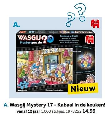 Aanbiedingen Wasgij mystery 17 - kabaal in de keuken! - Jumbo - Geldig van 14/10/2019 tot 08/12/2019 bij Intertoys