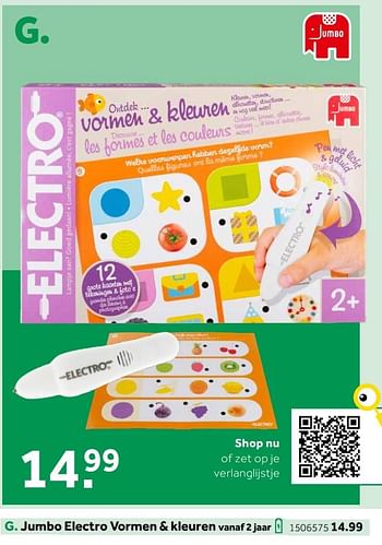Aanbiedingen Jumbo electro vormen en kleuren - Jumbo - Geldig van 14/10/2019 tot 08/12/2019 bij Intertoys