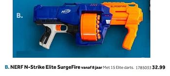 Aanbiedingen Nerf n-strike elite surgefire - Nerf - Geldig van 14/10/2019 tot 08/12/2019 bij Intertoys