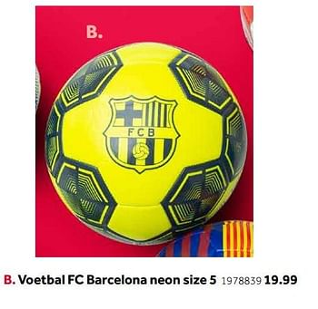 Aanbiedingen Voetbal fc barcelona neon size 5 - Huismerk - Intertoys - Geldig van 14/10/2019 tot 08/12/2019 bij Intertoys