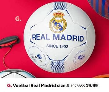Aanbiedingen Voetbal real madrid size 5 - Real Madrid - Geldig van 14/10/2019 tot 08/12/2019 bij Intertoys