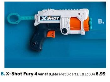 Aanbiedingen X-shot fury 4 - X-Shot - Geldig van 14/10/2019 tot 08/12/2019 bij Intertoys