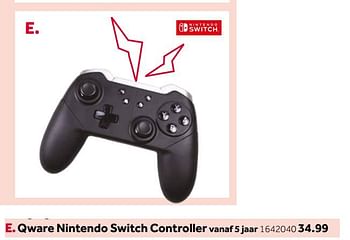 Aanbiedingen Qware nintendo switch controller - Nintendo - Geldig van 14/10/2019 tot 08/12/2019 bij Intertoys