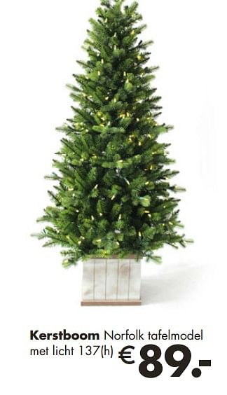 Aanbiedingen Kerstboom norfolk tafelmodel met licht - Huismerk - Europoint - Geldig van 18/11/2019 tot 20/12/2019 bij Europoint