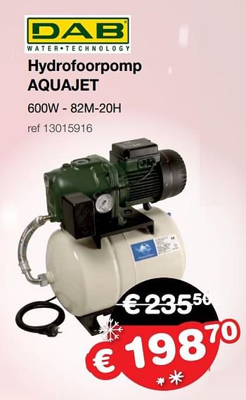 Aanbiedingen Dab hydrofoorpomp aquajet - Dab - Geldig van 22/11/2019 tot 25/11/2019 bij Europoint