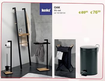 Aanbiedingen Oak wc-set - Kela - Geldig van 22/11/2019 tot 25/11/2019 bij Europoint