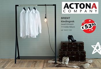 Aanbiedingen Brent kledingrek - Actona Company - Geldig van 22/11/2019 tot 25/11/2019 bij Europoint